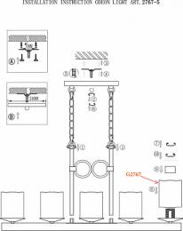 Подвесная люстра Odeon Light Fabo 2767/5  - 3 купить